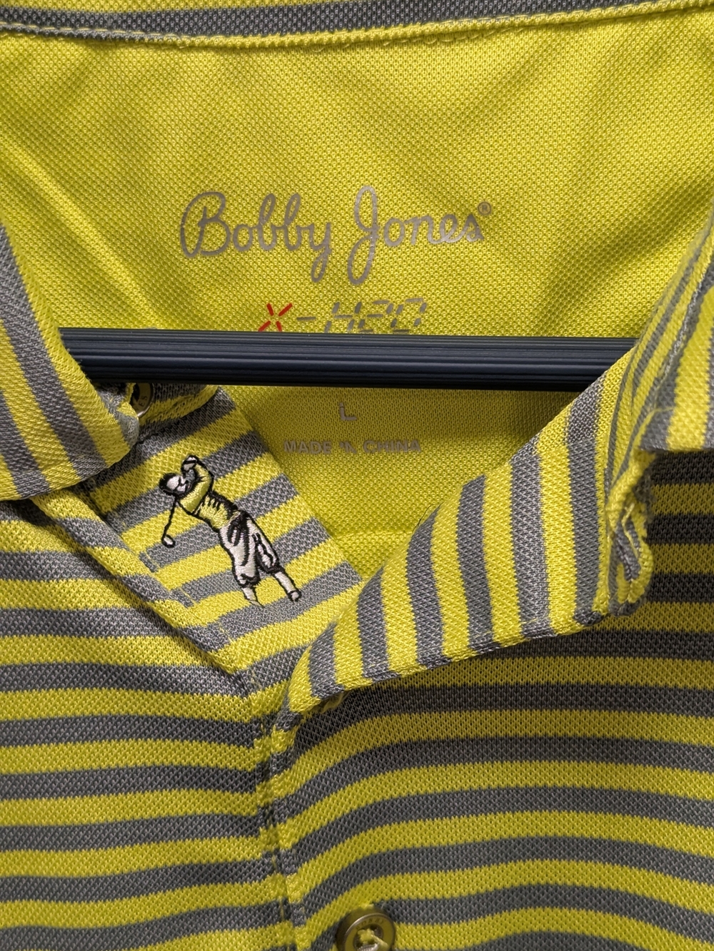 Bobby Jones St Andrews Old Course Performance Golf Polo Striped L - Picture 2 of 5